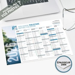 Calendrier bancaire A4 rigide personnalisé - Grand visuel