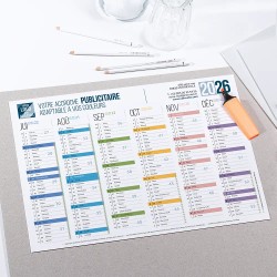 Calendrier bancaire A3 souple personnalisé - Coloré