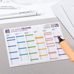 Calendrier bancaire A5 souple personnalisé - Coloré