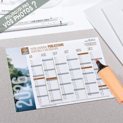 Calendrier bancaire A5 souple personnalisé - Grand visuel