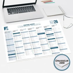 Calendrier bancaire A3 rigide personnalisé - 14 mois
