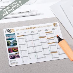 Calendrier bancaire A5 souple personnalisé - Classique