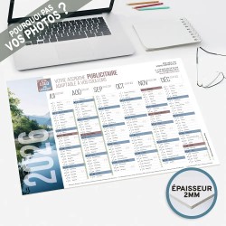 Calendrier bancaire A3 rigide personnalisé - Grand visuel