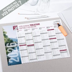 Calendrier bancaire A3 souple personnalisé - Grand visuel