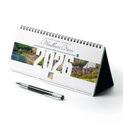Calendrier chevalet horizontal (23x10 cm) personnalisé - Villages de France