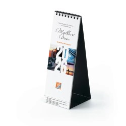 Calendrier chevalet vertical (21x7,5 cm) personnalisé - Inventions Françaises
