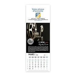 Calendrier chevalet vertical (21x7,5 cm) personnalisé - Inventions Françaises