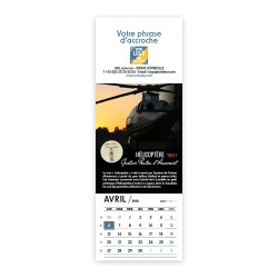 Calendrier chevalet vertical (21x7,5 cm) personnalisé - Inventions Françaises