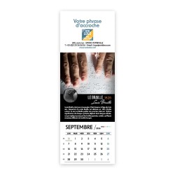 Calendrier chevalet vertical (21x7,5 cm) personnalisé - Inventions Françaises