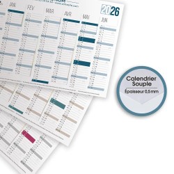Calendrier bancaire A5 souple personnalisé - 14 mois