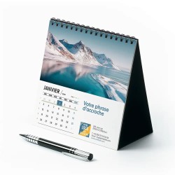 Calendrier chevalet carré (15x15 cm) personnalisé - Nature