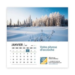 Calendrier chevalet carré (15x15 cm) personnalisé - Nature