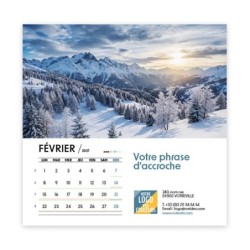 Calendrier chevalet carré (15x15 cm) personnalisé - Nature