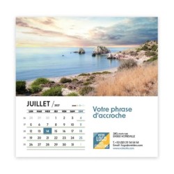Calendrier chevalet carré (15x15 cm) personnalisé - Nature