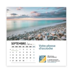 Calendrier chevalet carré (15x15 cm) personnalisé - Nature