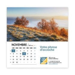 Calendrier chevalet carré (15x15 cm) personnalisé - Nature