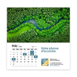 Calendrier chevalet carré (15x15 cm) personnalisé - Vue du ciel