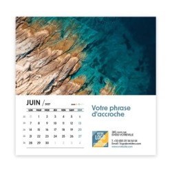 Calendrier chevalet carré (15x15 cm) personnalisé - Vue du ciel