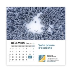 Calendrier chevalet carré (15x15 cm) personnalisé - Vue du ciel
