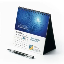 Calendrier chevalet carré (15x15 cm) personnalisé - Océan