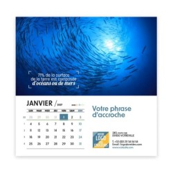 Calendrier chevalet carré (15x15 cm) personnalisé - Océan