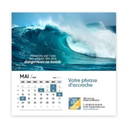 Calendrier chevalet carré (15x15 cm) personnalisé - Océan