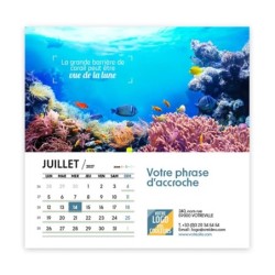 Calendrier chevalet carré (15x15 cm) personnalisé - Océan