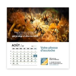 Calendrier chevalet carré (15x15 cm) personnalisé - Océan