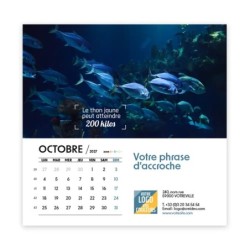 Calendrier chevalet carré (15x15 cm) personnalisé - Océan
