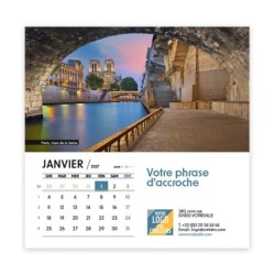 Calendrier chevalet carré (15x15 cm) personnalisé - Patrimoine France