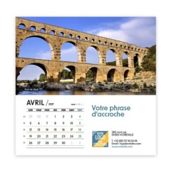 Calendrier chevalet carré (15x15 cm) personnalisé - Patrimoine France