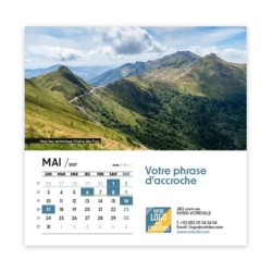 Calendrier chevalet carré (15x15 cm) personnalisé - Patrimoine France