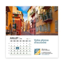 Calendrier chevalet carré (15x15 cm) personnalisé - Patrimoine France