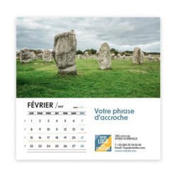 Calendrier chevalet carré (15x15 cm) personnalisé - Littoral