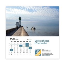 Calendrier chevalet carré (15x15 cm) personnalisé - Littoral