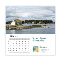 Calendrier chevalet carré (15x15 cm) personnalisé - Littoral