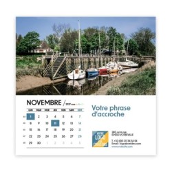 Calendrier chevalet carré (15x15 cm) personnalisé - Littoral