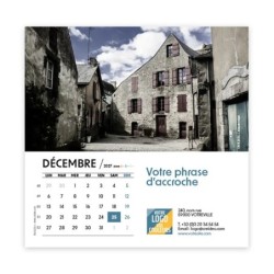 Calendrier chevalet carré (15x15 cm) personnalisé - Littoral