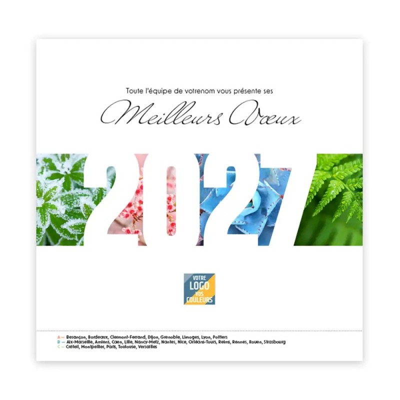 Calendrier chevalet carré (15x15 cm) personnalisé - Zoom Nature