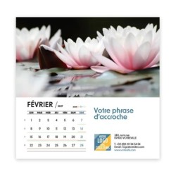 Calendrier chevalet carré (15x15 cm) personnalisé - Zoom Nature