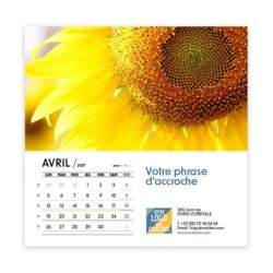 Calendrier chevalet carré (15x15 cm) personnalisé - Zoom Nature