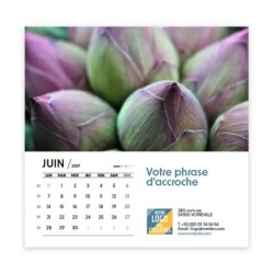 Calendrier chevalet carré (15x15 cm) personnalisé - Zoom Nature