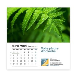 Calendrier chevalet carré (15x15 cm) personnalisé - Zoom Nature