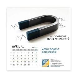 Calendrier chevalet carré (15x15 cm) personnalisé - Business