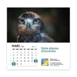 Calendrier chevalet carré (15x15 cm) personnalisé - Faune