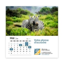 Calendrier chevalet carré (15x15 cm) personnalisé - Faune