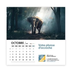 Calendrier chevalet carré (15x15 cm) personnalisé - Faune