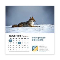 Calendrier chevalet carré (15x15 cm) personnalisé - Faune