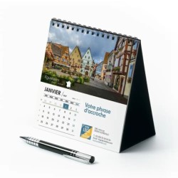 Calendrier chevalet carré (15x15 cm) personnalisé - Villages de France