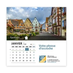 Calendrier chevalet carré (15x15 cm) personnalisé - Villages de France